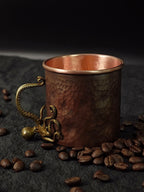 Octopus Coffee Copper Cup – Handmade Hammered Turkish Coffee Mugs Set of 2, Heavy Duty Vintage Copper Cups for Hot or Iced Beverages (12 oz)
